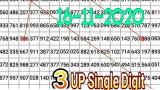 3up single digit 16-11-2020 | Chart route calculation make one pair.