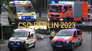 [CSD Berlin 2023!🚨🏳️‍🌈] Diverse Einsatzfahrten | ASB, DRK, Fw, MHD, Polizei || HiOrgs am CSD]