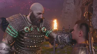 Kratos Tells Atreus To Open His Heart During The War In Asgard Scene - God Of War: Ragnarök