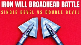 IRON WILL BROADHEAD BATTLE: 100 Gr Solid Double Bevel vs Single Bevel--2 of the Best in 2022.