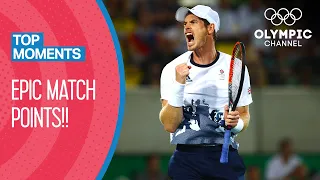 Every Men's Singles Match Point at the Olympics! | Top Moments