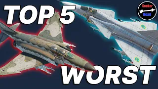 Top 5 WORST JETS In War Thunder | War Thunder