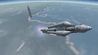 UR-700 Soviet Moon Rocket in Kerbal Space Program.