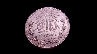 20 Centavos Año 1943 de Plata!