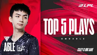 LPL Top 5 Plays | OMG Able Trigger the Inferno | 2022 Summer Split Week 6