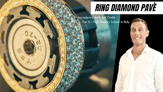 Creation of a ring diamond Pavè - Creazione di un Pavè di diamanti su anello con incisione laterale