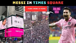 Lionel Messi Causes a Stir in Times Square Attracting Thousands of Fans