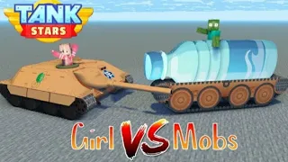 MONSTER SCHOOL:GIRLS VS MOBS TANK STARS CHALLENGE-Minecraft Animation