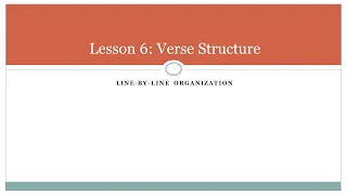 Young Writers Hymn Writing Workshop - Lesson 6: Verse Structure