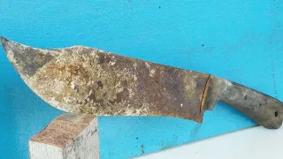 Extremely old and rusty kitchen knife restoration!