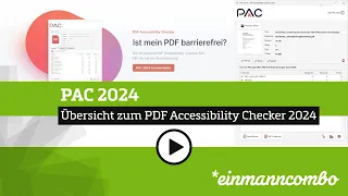 PDF Accessibility Checker (PAC) 2024 – Erster Einblick