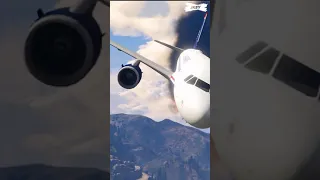 Airplane A320 Emergency Landing on Water after One Engine Failure GTA 5 #shorts