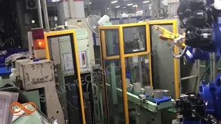 Yaskawa robot handling heavy parts to CNC machine