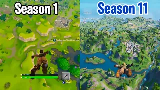 The EVOLUTION of Fortnite: Battle Royale! (Gameplay from Seasons 1-11)