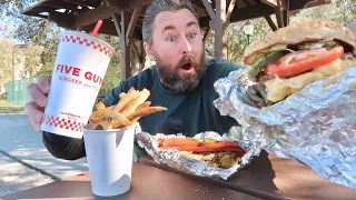 Five Guys Burgers And Fries Food Review - Eating Way Too Much / Thoughts Compared To In N Out