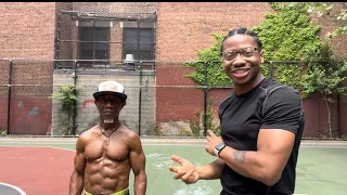 (72 yr old Fitness Guru) shows off a new trick