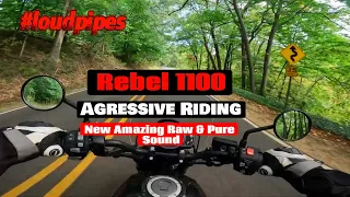 Rebel 1100 - POV Pure Sound Ride - Raw Exhaust - Backroads in Michigan