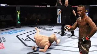 Israel Adesanya vs Arnold Allen Brutal Knockout (EA Sports UFC 4)