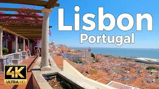 Lisbon, Portugal Walking Tour (4k Ultra HD 60fps) – With Captions