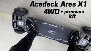 #148 It's a premium E-board - Acedeck Ares x1 4WD + premium Accessory Kit / Full review