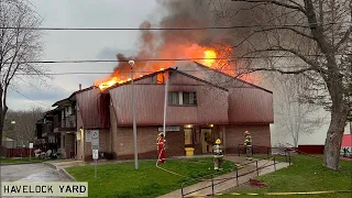 Peterborough Housing Building Burns in Havelock