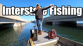 Fishing between Interstates during Extreme Wind!