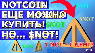 NOTCOIN ЕЩЕ МОЖНО КУПИТЬ! НО... 💲NOT 💎 Цена на листинге 1 NOT = 1 цент?