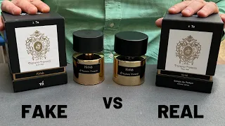 Fake vs Real Tiziana Terenzi Gold Kirke Unisex Perfume