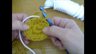 Using Clothesline to Reinforce Crocheted Baskets