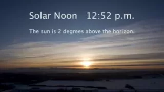 Winter Solstice in the Arctic. Fairbanks, Alaska. Time-lapse video.