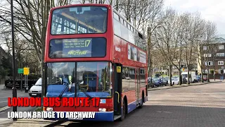 London Bus Ride Route 17 Full Journey From London Bridge To Archway