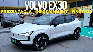 VOLVO EX30 - prezentacja, infotainment, wnętrze