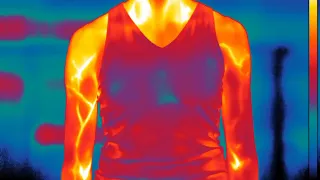 Detailed thermal imaging reveals heat map of a badminton player