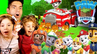 Paw Patrol Minecraft Adventure with My Daughter! :: Vehicle Scavenger Hunt!