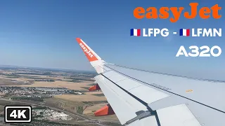 4K | Paris CDG | Easyjet A320 - Taxi + Take-Off