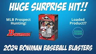 RARE HIT OUT OF A BLASTER!! LOADED PRODUCT?! 2024 Bowman Baseball Blaster Review!