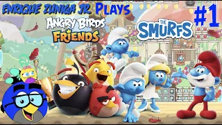 SMURFS IN ANGRY BIRDS?! - Enrique Zuniga Jr. Plays "Angry Birds Friends" #1