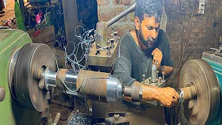 Wonderful process of making Mower Pinion Axle on lathe machine.|| how making a gear box for a mower