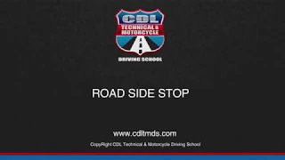 CDL Road Side Stop  - Road Test Tutorial