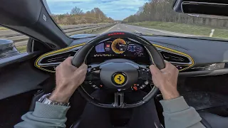 POV: Novitec Ferrari 296 GTB with 868hp Race-Exhaust on the Autobahn