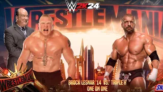 WWE 2K24 - BROCK LESNAR VS TRIPLE H | WRESTLEMANIA