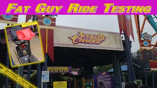 Apollo's Chariot - Fat Guy Ride Testing at Busch Gardens Williamsburg, VA