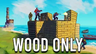 Wood Only Base On The Hardest Server - SOLO Rust