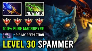 Unlimited Burn DPS Level 30 Mid Jakiro Spammer 100% Pure Macropyre EZ Mid Dota 2