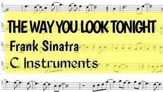 THE WAY YOU LOOK TONIGHT Flute Violin Sheet Music Backing Track Play Along Partitura
