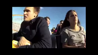 Couple breaks up on roller coaster.