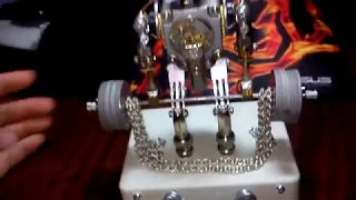 Weight lifter robot steampunk own hands видео2