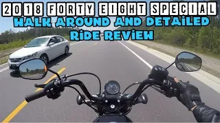 2018 Harley Davidson Forty Eight special detailed ride review and walk around!