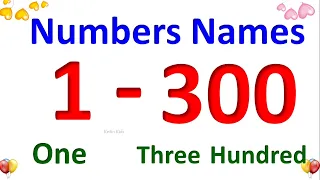 Write NUMBER NAMES 1 to 300 in words | One to Three Hundred SPELLINGS in English ,1 to 300 SPELLINGS