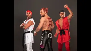 Street Fighter at AEW Fyter Fest 2019. Kenny Omega as Akuma/Gouki. The Young Bucks as Ken & Ryu.